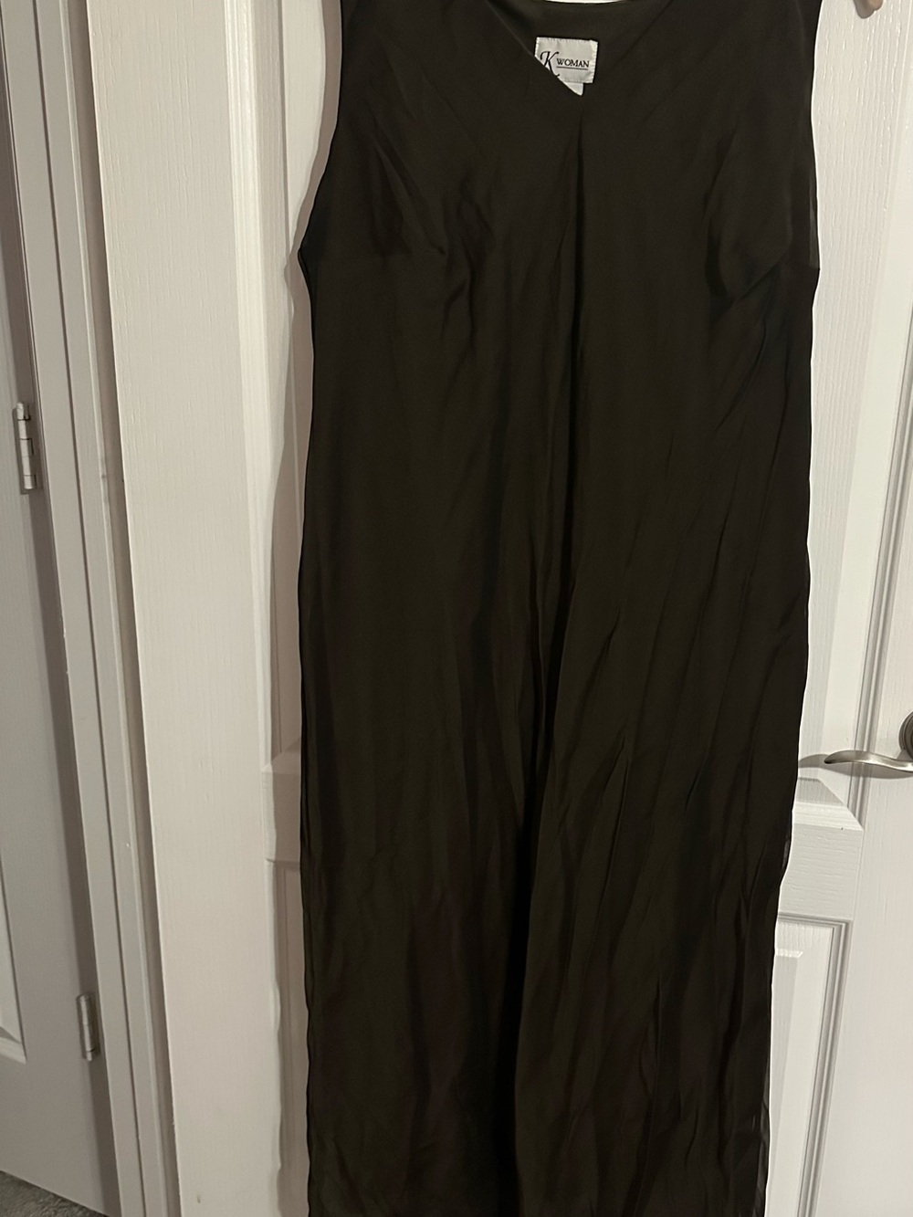 Vintage Dark Green Sleeveless MIDI Dress